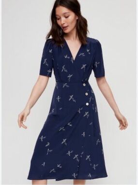 Wilfred Mirabelle Dress 100% Silk